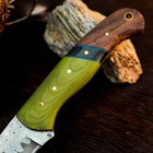 8.7" D2  EDC Damascus Hunting Fix Blade Knife Full Tang Hybrid Handle + Sheath — photo 3