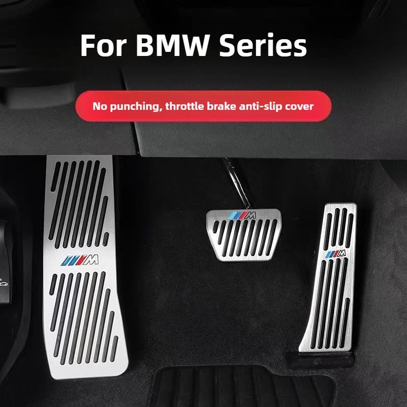 3PCS Aluminum Accelerator Brake Pedal For BMW M new 2 3 4 5 6 Series X3X4X5X6 - Image 2 of 4