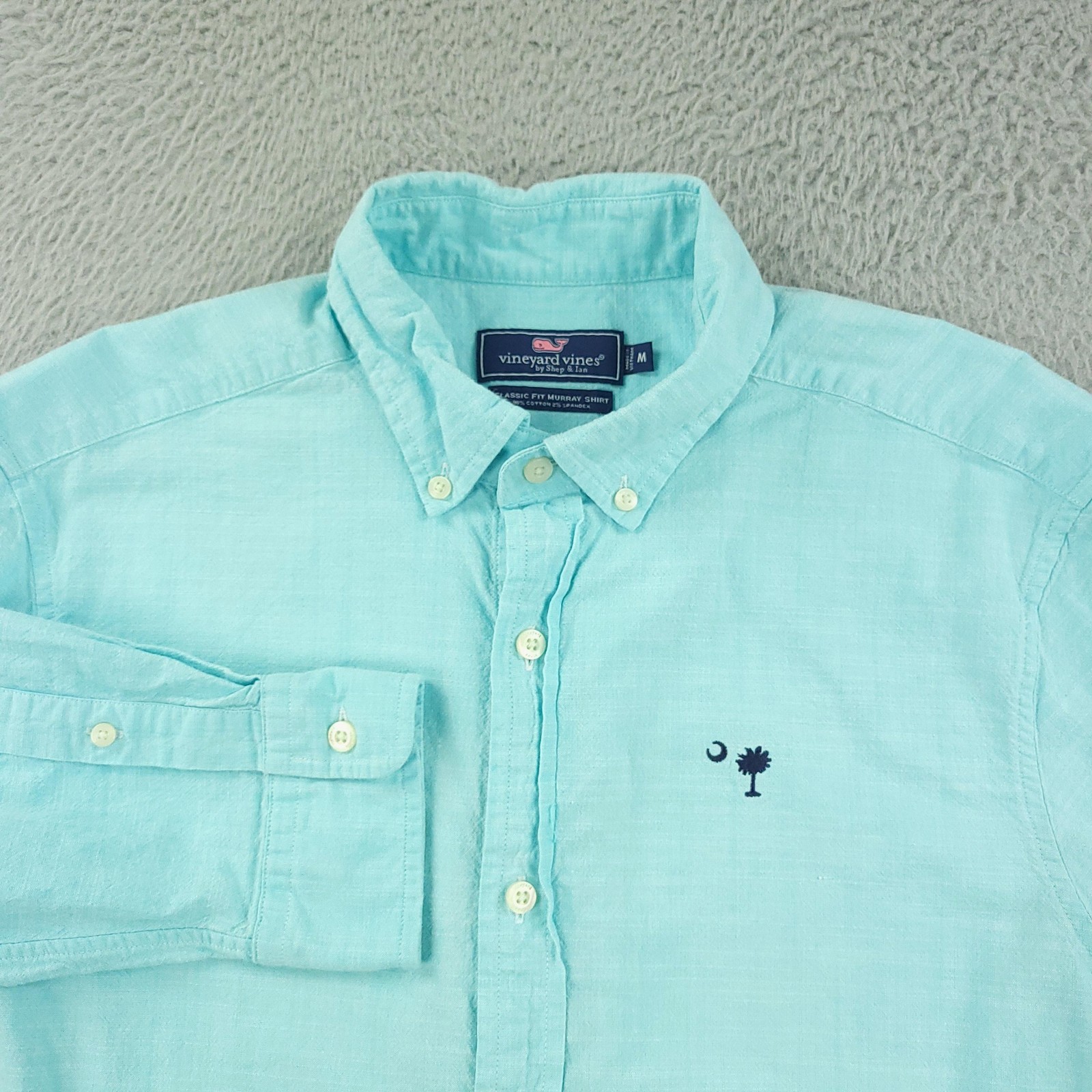 Vineyard Vines Shirt Mens Medium Blue Long Sleeve Button Down Classic Fit Murray
