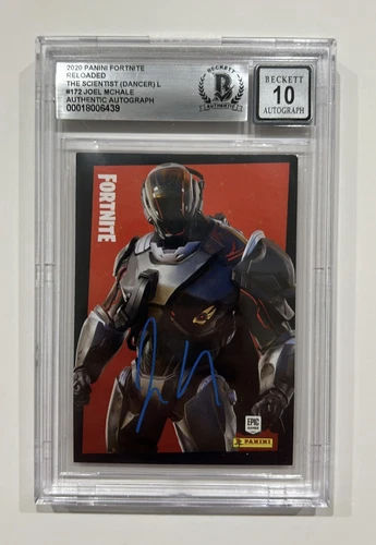 SIGNED JOEL MCHALE 2020 PANINI FORTNITE CARD THE SCIENTIST - SLABBED BECKETT