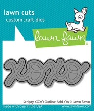 Lawn Cuts Custom Craft Die-Scripty XOXO Outline Add-on