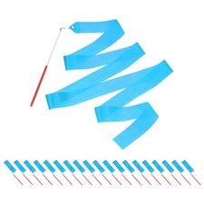 20 Pcs Dance Ribbons, 78.7" Gymnastics Ribbon Streamers, Sky Blue