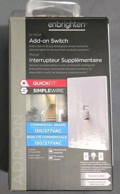 Enbrighten Add-on In-Wall Smart Switch QuickFit & SimpleWire, Toggle