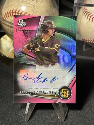 2022 Bowman Platinum Top Prospects Auto Brandon Valenzuela #TOP-69 Pink 155/199