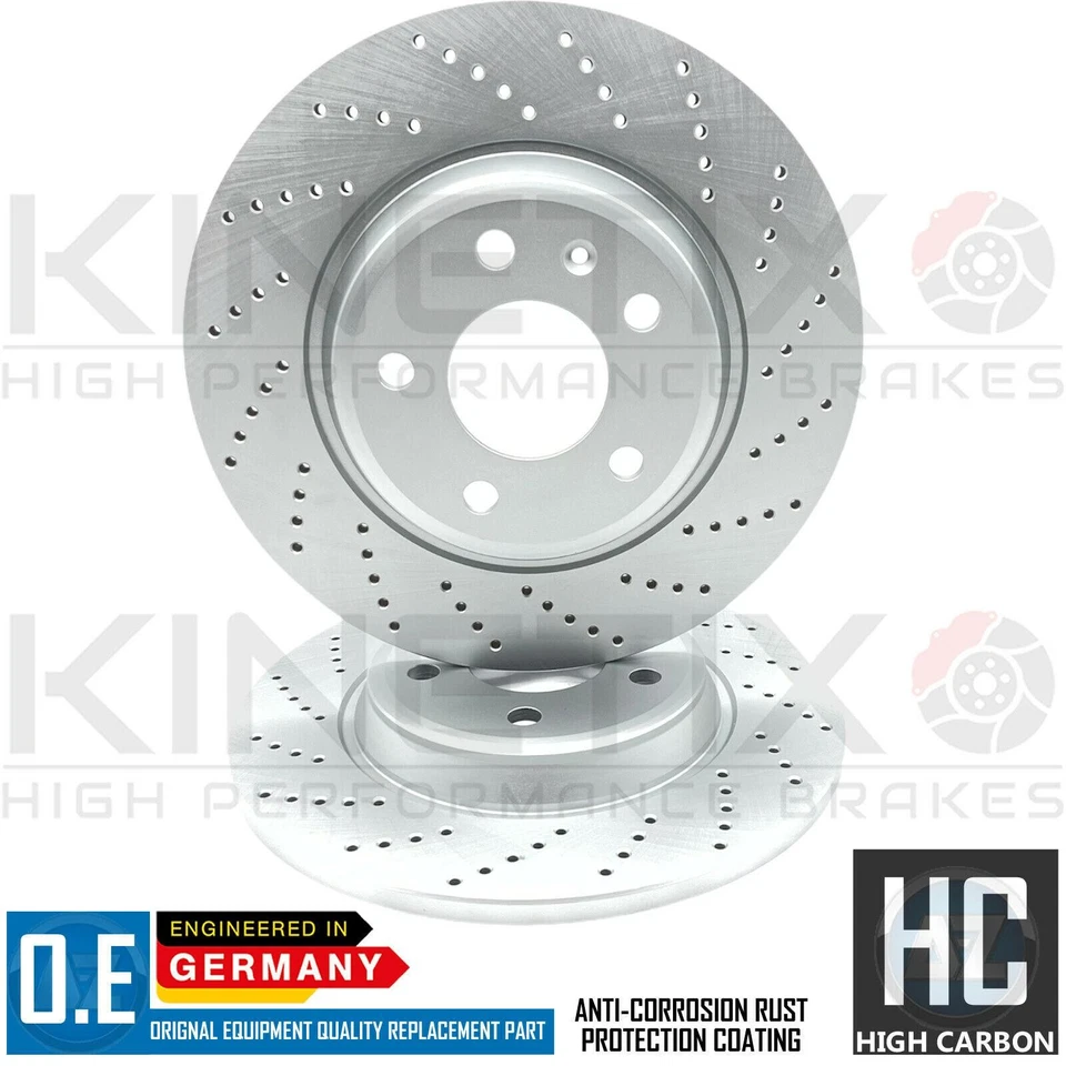 Para Audi A4 B8 2.0Tdi 07-15 Perforados Freno Trasero Discos Brembo 300mm Solid - Imagen 3 de 4