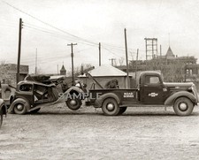 1930s Chevy Tow Truck Wreck Photo 213-d 1930s Chevy Tow Truck Wreck Photo 213-d