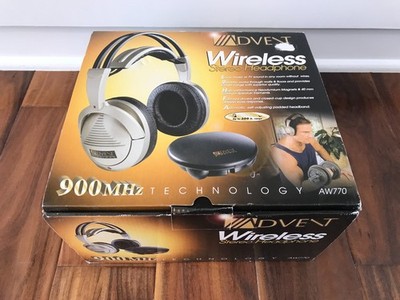 NEW In Box Advent Recoton AW770 900MHz Wireless Stereo Headphones