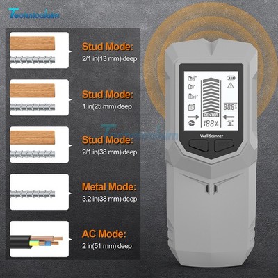 HW-910 6-in-1 Stud Finder Wall Scanner LCD Handheld Wall Detector Metal Detector