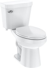Two Piece Elongated Toilet 17.5in ADA Height, 1.28 GPF Soft Close 12in Rough-In