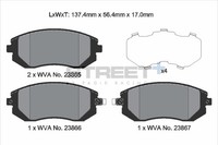 BremsbeläGe Audi A3 Sportback (8PA) 3.2 V6 Quattro Baujahr 09/04-05/09 KW 184 PS