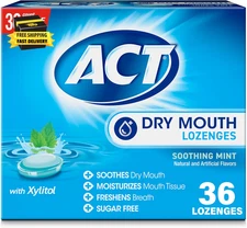 Dry Mouth Lozenges with Xylitol, Soothing Mint, 36 Lozenges ⭐️⭐️⭐️⭐️⭐️