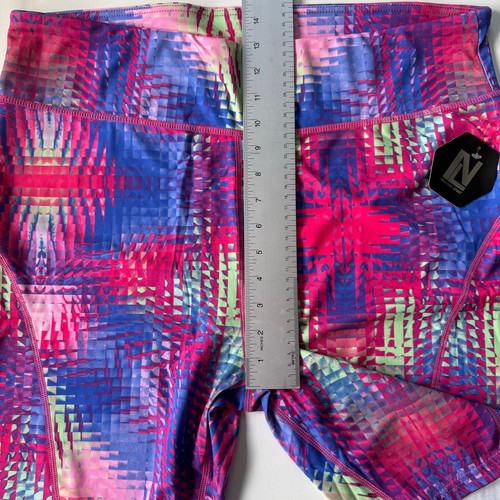 NWT New Look Biker Shorts Sport Neon Festival Y2K Revival Women's Size 2X - Picture 8 of 8