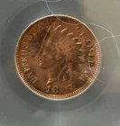 Choice Uncirculated 1897 Indian Head Cent Red Brown Slabbed