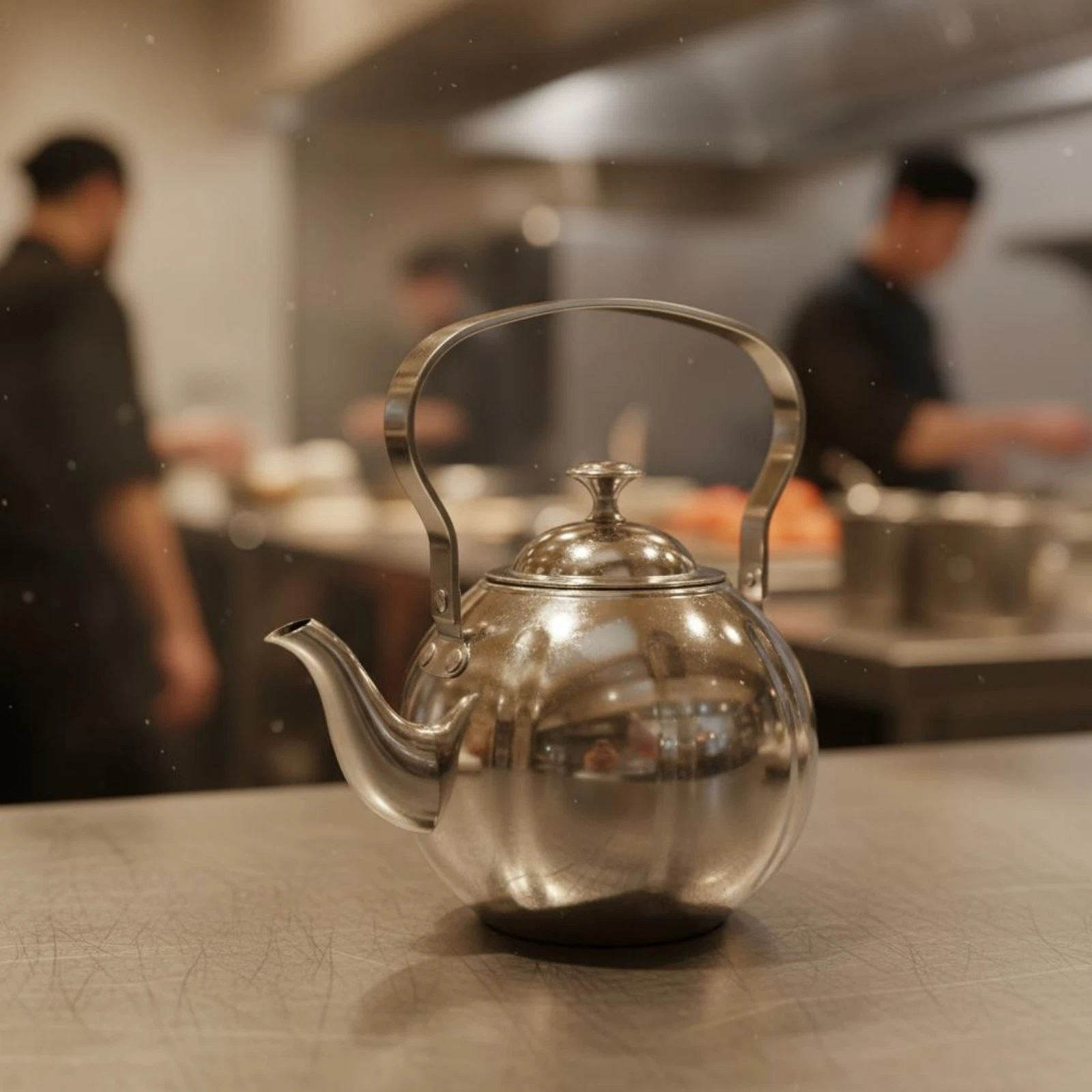 Stainless Steel Teapot Easy to Clean Tea Kettle with Infuser Thickened Material