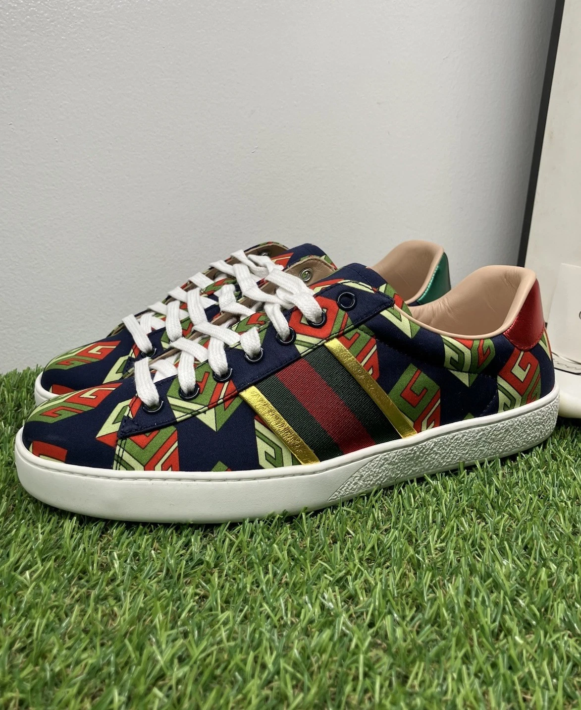 Taille 6,5 G (7 US)   Papier peint Gucci Ace GG   NEUF !