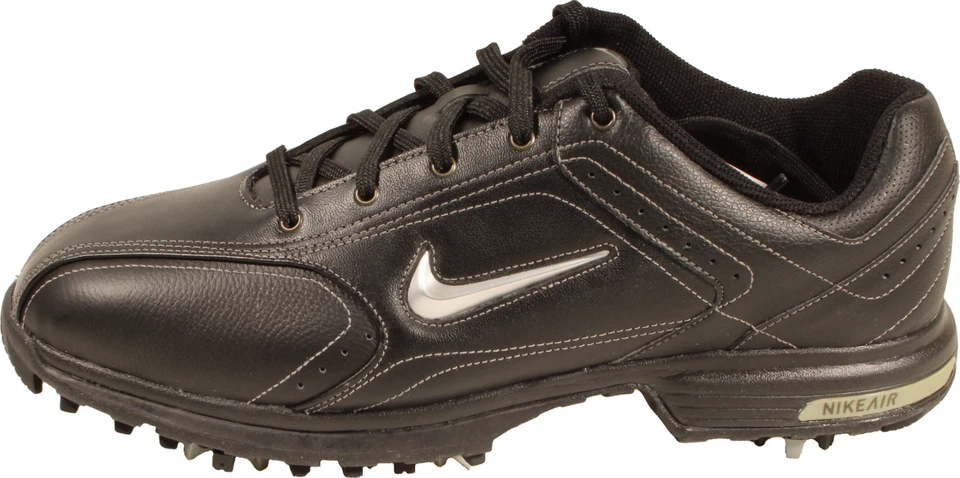 Nike Air Tour Classic Men’s Golf Sneakers Black Leather US Size 8 Wide - Image 3 of 4