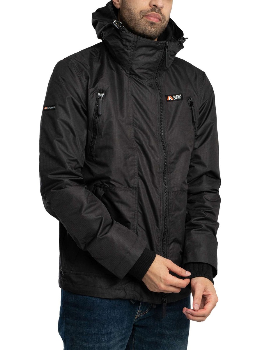 Superdry Men's Hooded Mountain Windbreaker Jacket, Black | eBay