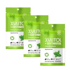Gum, Aspartame Free  Sugar Free Xylitol Chewing Gum with Erythritol, Low-Cal...