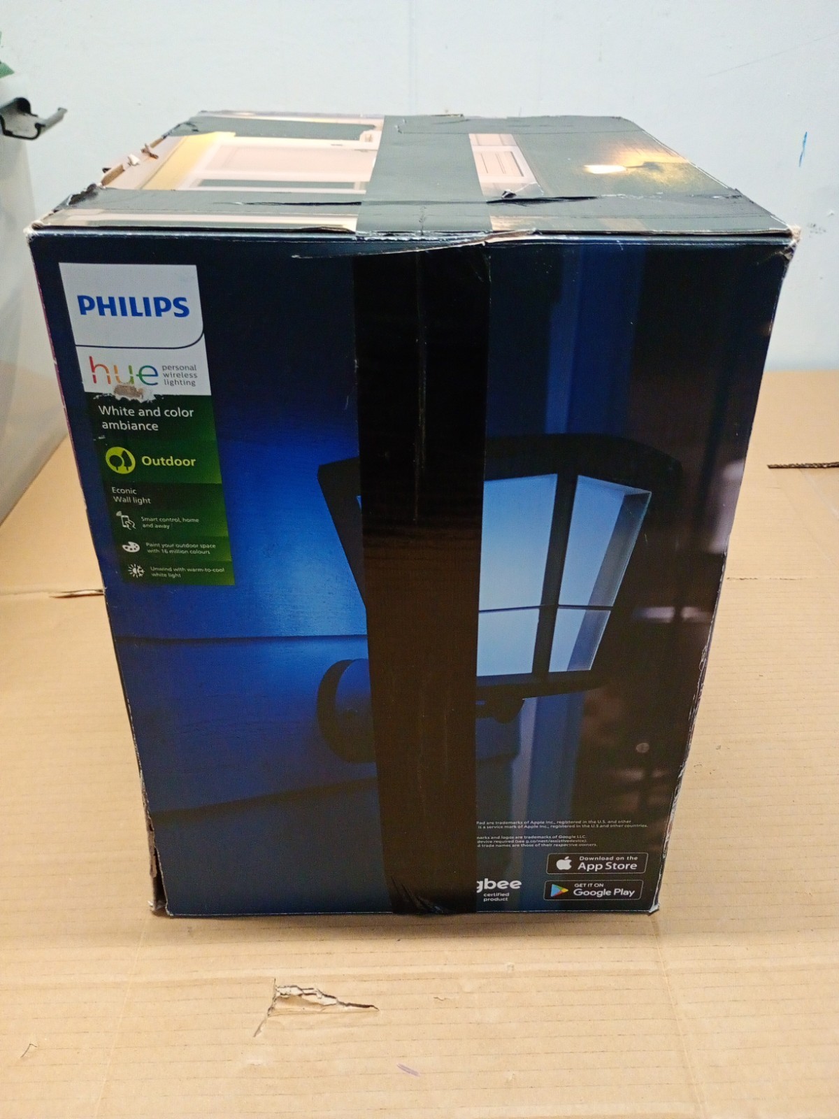 Philips Hue Econic White and Colour Ambiance LED Smart Garden Wall Light [Up