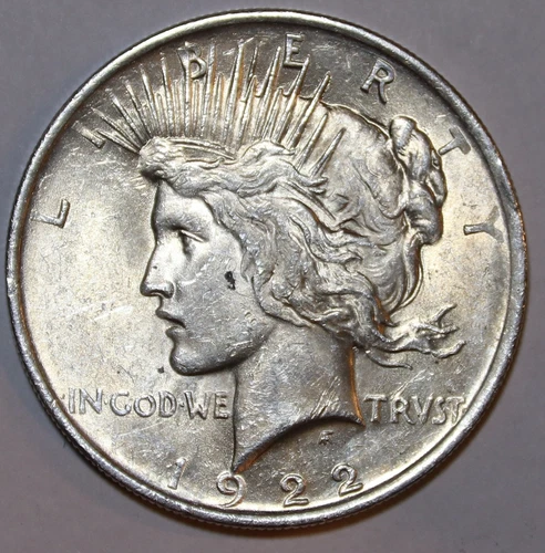 1922-P Peace Dollar - Extra Fine/AU - #1268E