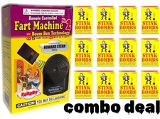    Fart Machine 2 with Remote  36 Glass Stink Bombs  Combo GaG Prank Set   