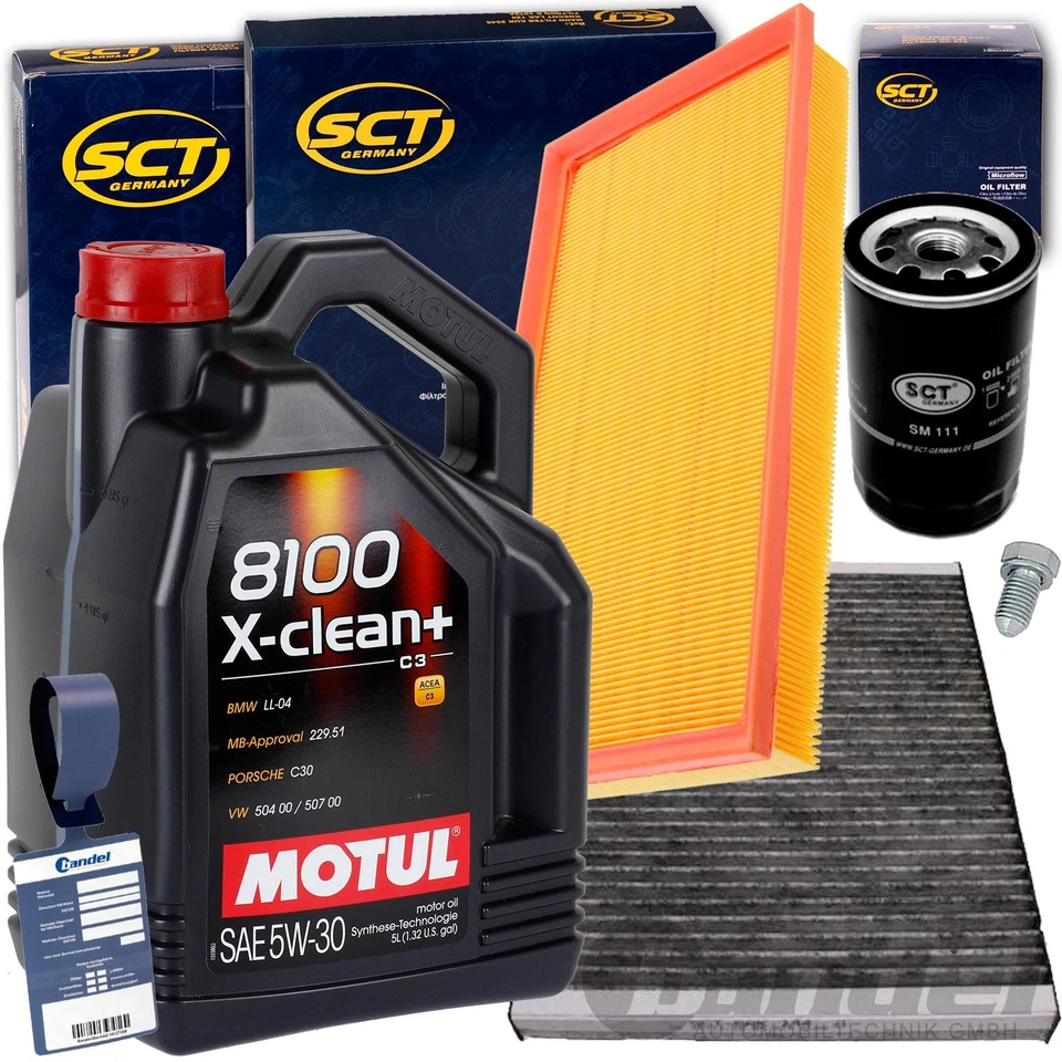 FILTERSET INSPEKTIONSPAKET+MOTUL 5W30 ÖL für VW GOLF NEW BEETLE BORA AUDI TT