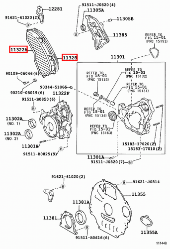 Genuine LandCruiser HZJ79 HZJ78 1HZ 4.2 Diesel Timing Belt Cover w Pad Gasket - Picture 17 of 18