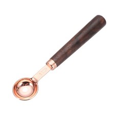 5ml Stainless Steel Measuring Spoon with Wood Handle, Rose Gold