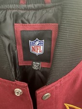 NFL WASHINGTON COMMANDERS EMBROIDERED JACKET YELLOW/BURGUNDY 2XL XXL