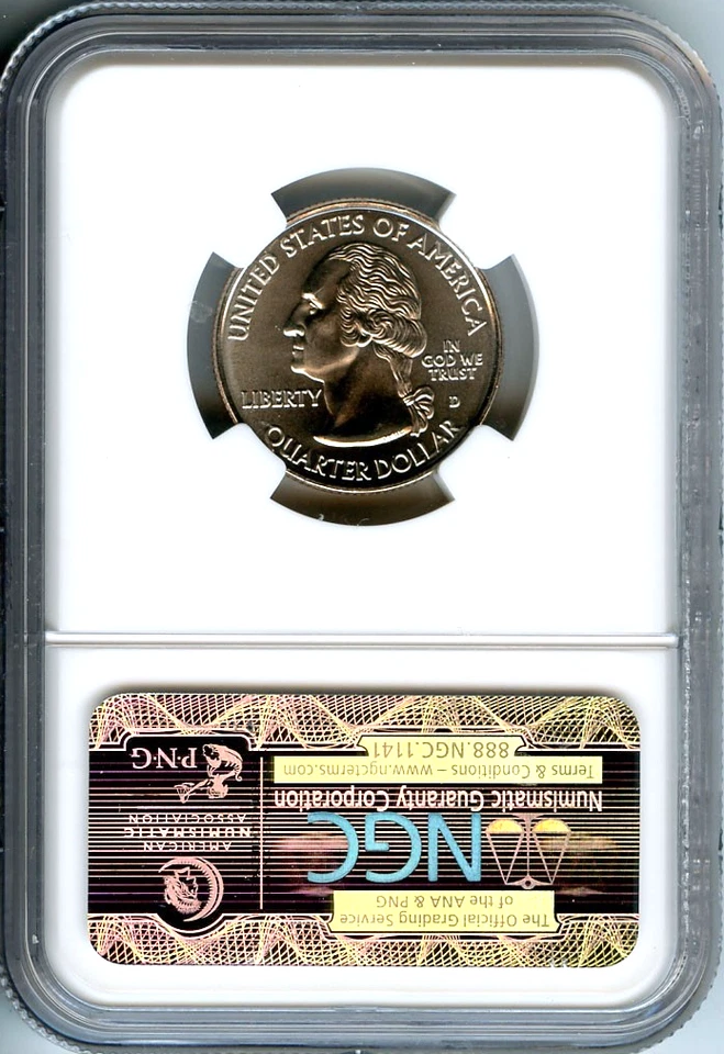 2009-D 25c Clad US Virgin Islands MS 67 NGC # 2544468-341 + Bonus - Image 2 of 2