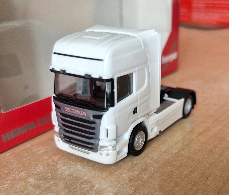 Herpa 156851-002 SCANIA R440 09 trattore stradale neutro bianco1:87 OVP - Immagine 3 di 4