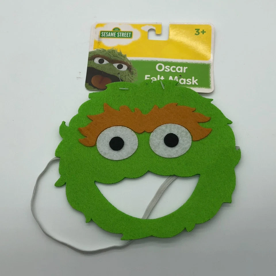 Disfraz de Plaza Sésamo Niño Máscara de Fieltro Bert Ernie Big Bird Oscar Nuevo Lote Foto 3 de 4