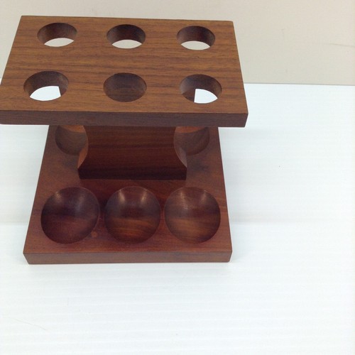 LOT OF 2 Vintage FAIRFAX 6 Tobacco Pipe Stand Hard Wood - Picture 2 of 11