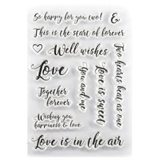Words Love Well Wishes Clear Stamps for Card Making Decoration and DIY Scrapb...
