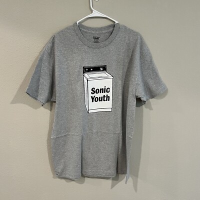 Sonic Youth Washing Machine Gray Tee Pleasures Collab NEW Large
