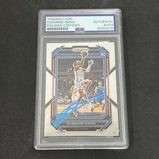 2022-2023 Panini Prizm #224 Ousmane Dieng Signed Card PSA AUTO RC Slabbed Thunde
