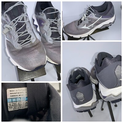 Mizuno Wave Inspire 16 Knit Sz 10 Women Gray Running Shoes YGI E2S-78