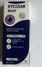 Hycosan Night Dry Eye Ointment Overnight Treatment 5g