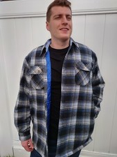 Lined Flannel Shirts in Big and Tall Sizes, red and blue plaid, XLT-6XT 2XB-8XB