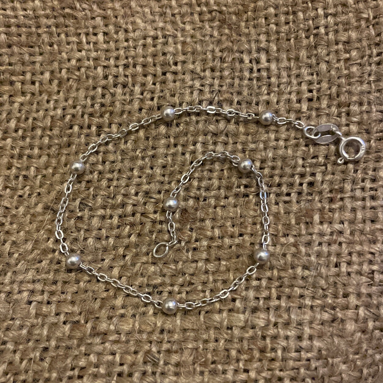 Pretty Fine Solid Sterling Silver 925 Bracelet Be… - image 4