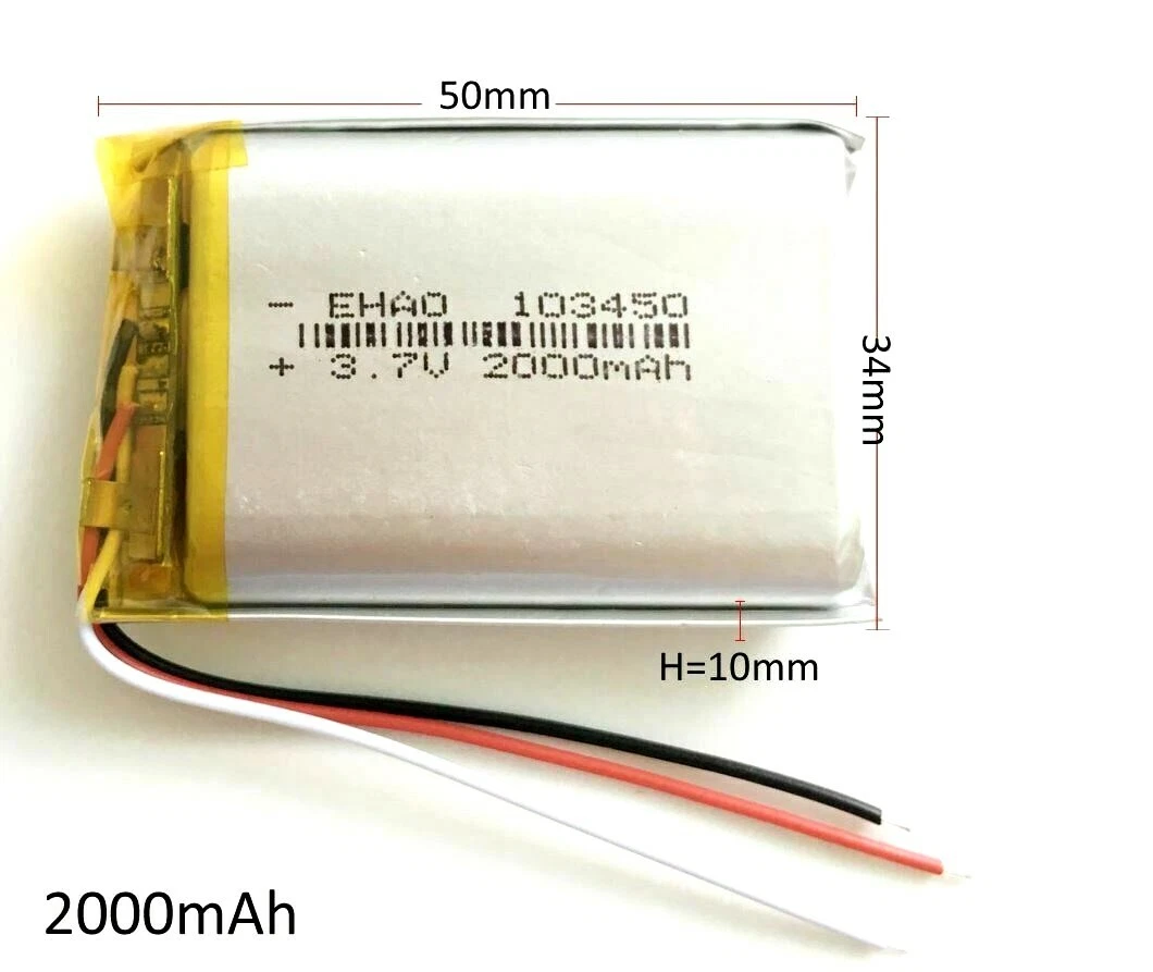 Batteria Ricaricabile 3.7V 4800mAh 18650 – 4 Pezzi Con Cavo USB Per Torce E Rasoi