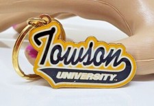 Towson University Keychain Fob Yellow Black Maryland Tigers Light Weight 