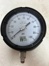 👀 WGTC WEKSLER GLASS THERMOMETER CORP 0-100 PSI PRESSURE GAUGE 5" FACE 1/4" NPT