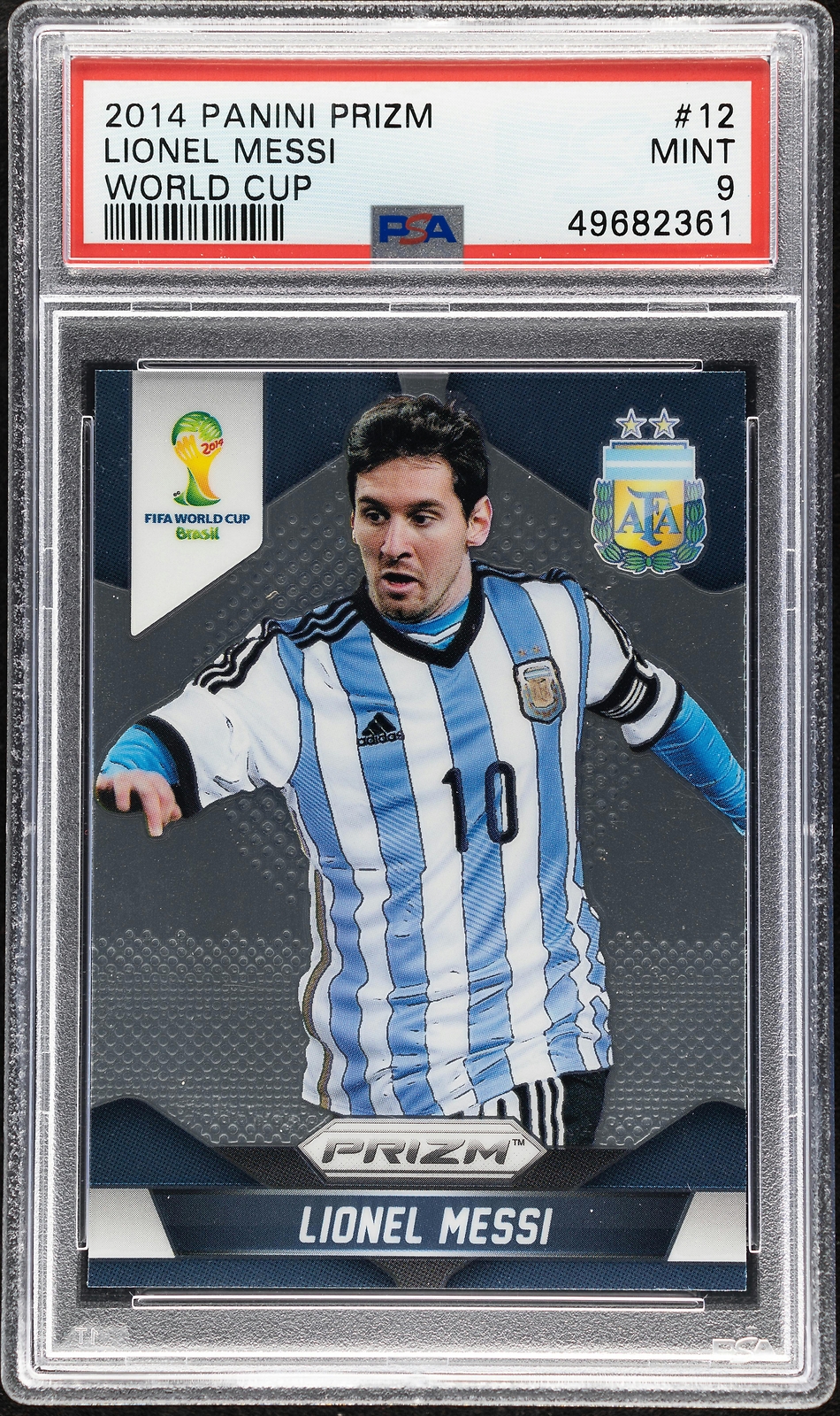 2014 Panini Prizm World Cup Lionel Messi #12 PSA 9