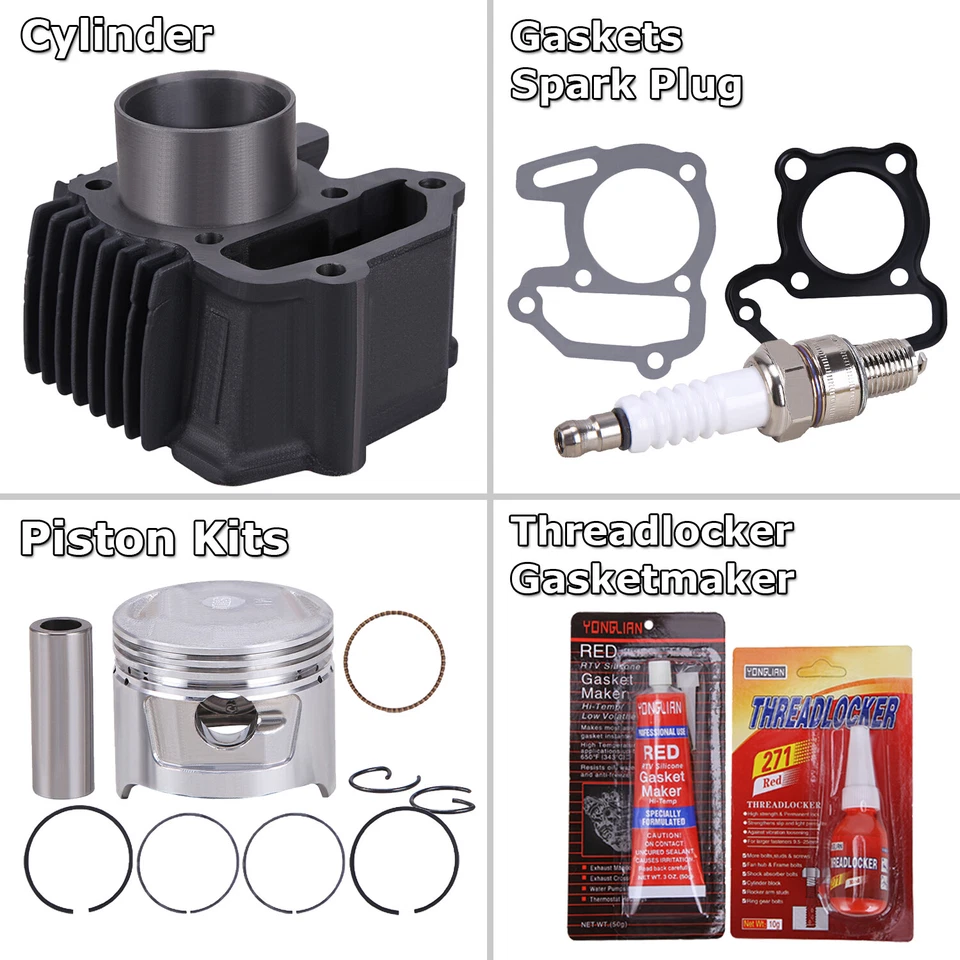 For 1985-2001 Yamaha Badger 80 YFM80 Cylinder Piston Gasket Top End Rebuild Kit - Image 4 of 4