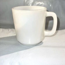 Glasbake Mug White Milk Glass Vintage 70s Retro Made In The USA