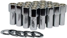 Open End Cragar SST Mag Lug Nut 1/2-20 with Center Washer Set of 20 Pcs