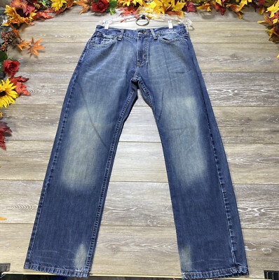 Nautica Jeans Size 30 X 30 Relaxed Fit Mens Blue Denim Straight Leg Logo  Pockets