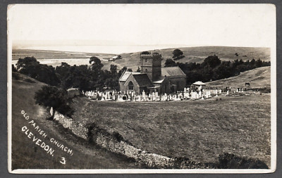 Postkarte Clevedon bei Bristol Somerset die alte Pfarrkirche RP von Fred Viner