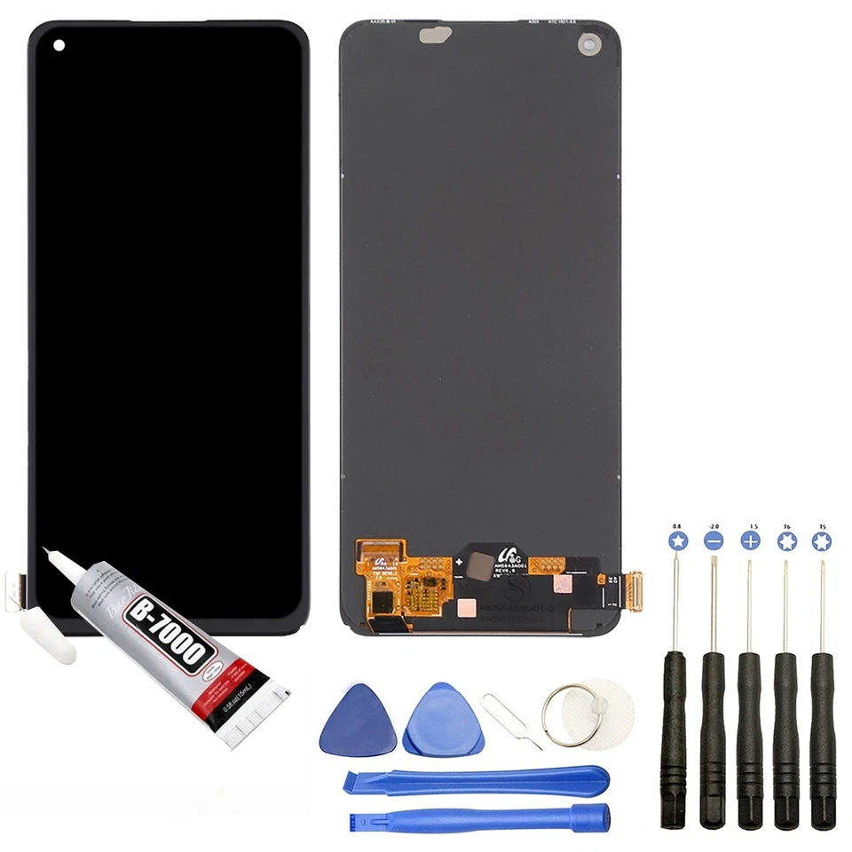 VISIODIRECT VITRE + ECRAN LCD POUR OPPO Find X5 Lite 5G CPH2371 6.43" NOIR + OUTILS + COLLE
